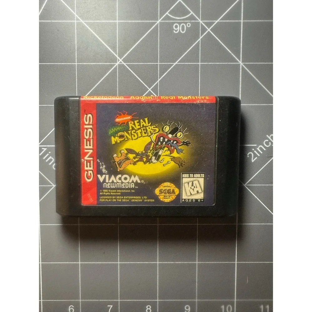 Aaahh!!! Real Monsters Sega Genesis Game Cartridge Only Tested Works Authentic